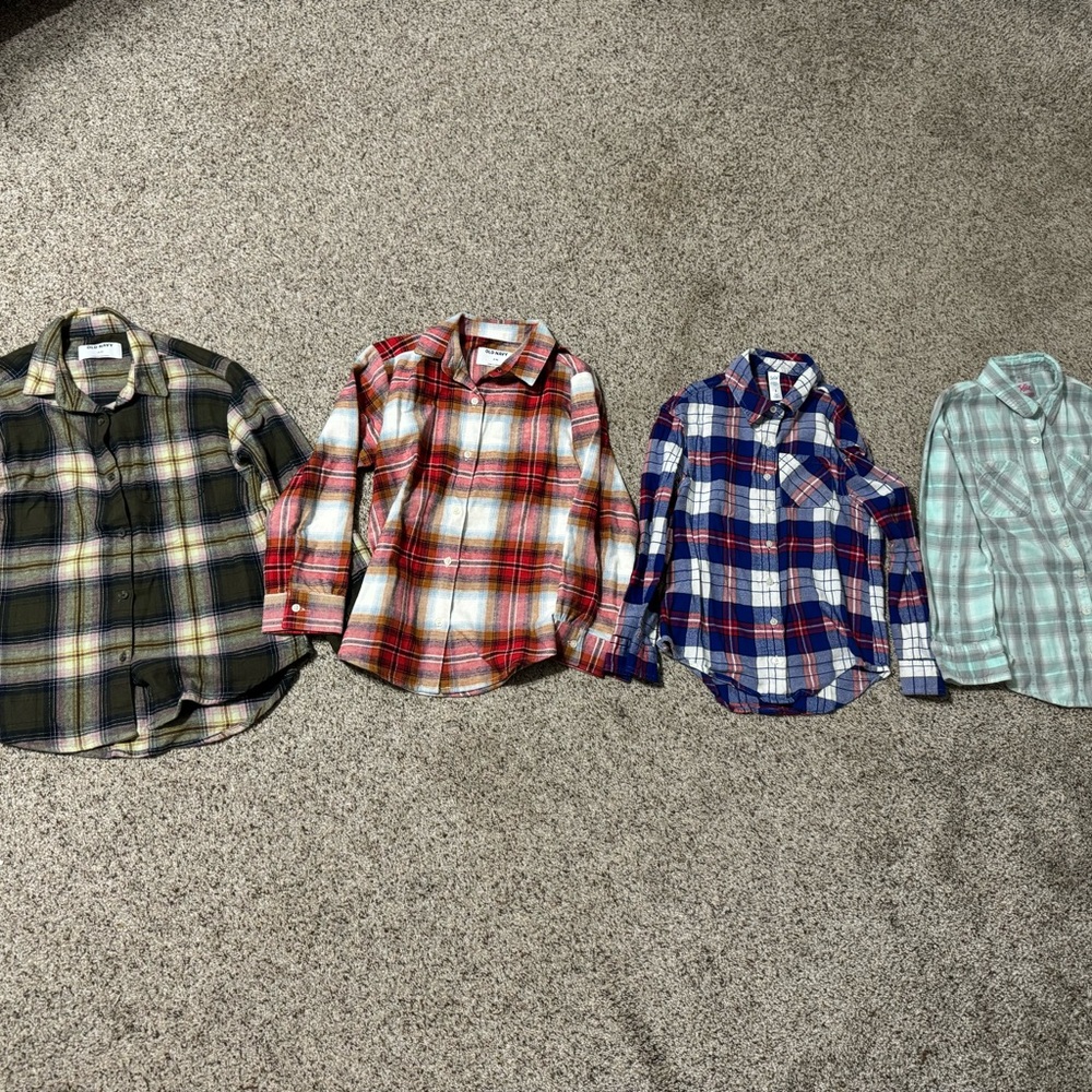 Bundle Of Girls Kids Medium Flannels
